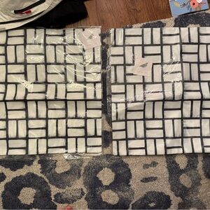Serena and Lily Geometric navy and White Pillow Sham Covers (new)